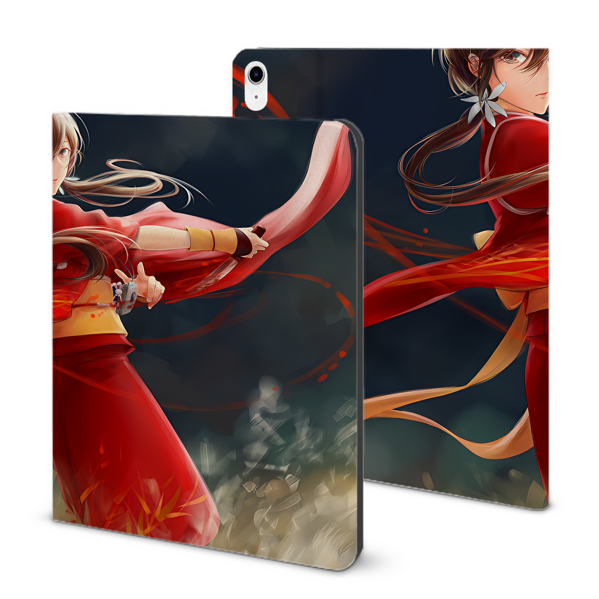 （画像用） 文豪ストレイドッグス Bungo Stray Dogs IPad ケース ブック型 PUレザー TPU 耐衝撃 軽量 薄型 ペン収納なし 全面保護 IPad 各モデル対応